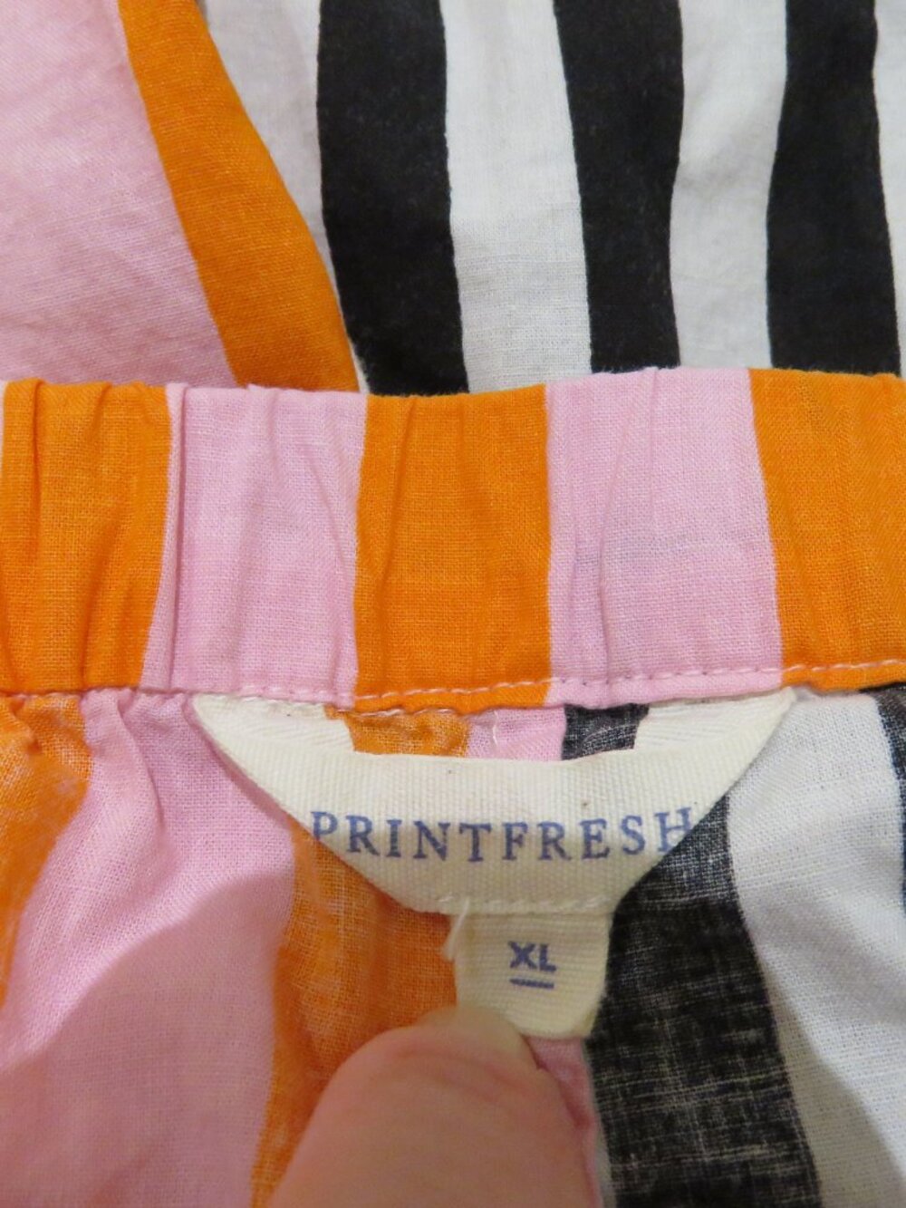 PRINTFRESH Showtime Stripes Colorblock Cotton Pajama Set XL Lounge Quirky - Picture 8 of 13